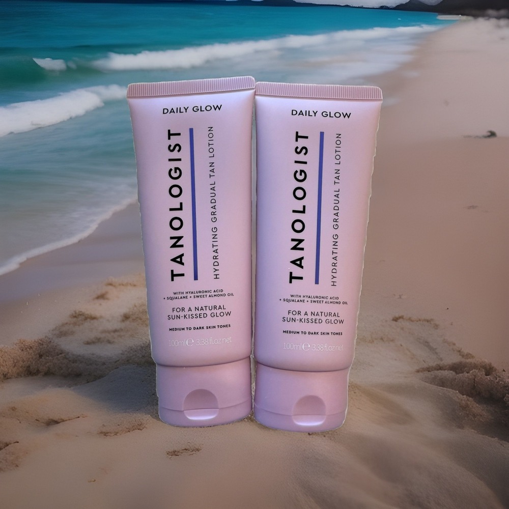 2x Tanologist Daily Glow Brightening Gradual Tan Lotion-Medium/Dark-8.45 oz- New